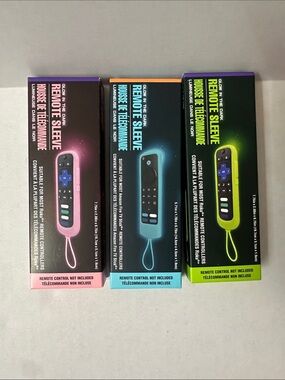Glow Remote Sleeve — Pink, Blue & Lime Silicone Protective Covers